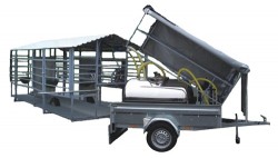Mobile milking parlour system for up to 50 cows milking to S/S milk tank